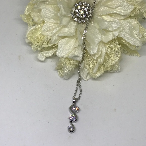 Crystal Drop Necklace [JW-20] - Picture 4 of 8